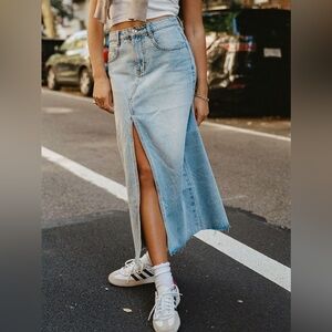 Parke Denim Maxi Skirt • NWOT